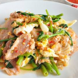 (อร่อยซ่ากับโค้ก)  สุกี้แห้งหมู+โค้กถ้ง