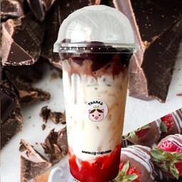 โกโก้เหนียวสตอเบอรี่นมสด