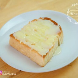 ขนมปังปิ้งชีส + นมข้น