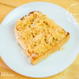 ขนมปังปิ้งนมข้น + หมูหยอง