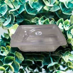 กล่องเข้าเวฟ+ช้อนส้อม