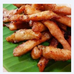 เนื้อหมูทอด (ไม่ติดมัน) 100กรัม