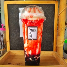 นมหมีปั่นสตรอเบอร์รี่