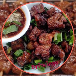 เนื้อโคขุนทอด( เป็นกับข้าว)  ชุดใหญ่