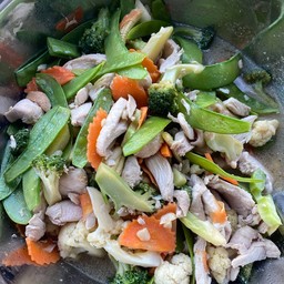 ข้าว+ผัดผักไก่