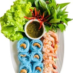 หมี่แกล้มกุ้ง