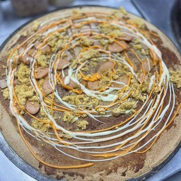 กินเครปพริกเผา+ไข่+หมูหยอง+ไส้กรอก