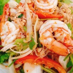 ยำวุ้นเส้นกุ้ง (Spicy Vermicelli and Shrimp Salad)