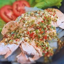 ยำเซี่ยงไฮ้น้ำมันงา