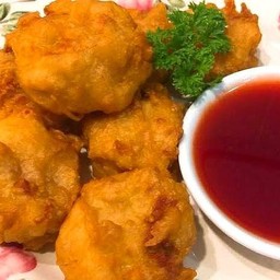 นมจีบกุ้งทอด
