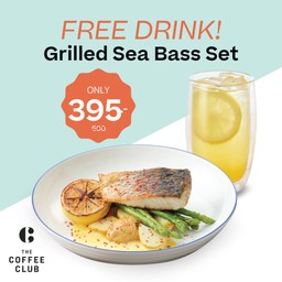 Grilled Sea Bass with Free Drink)