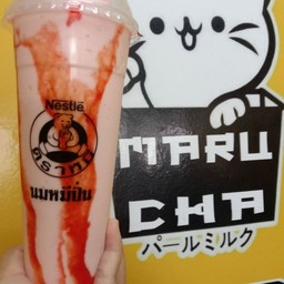 นมหมีปั่นสตอเบอรรี่