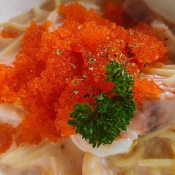 สปาเก็ตตี้ซอสครีมไข่กุ้ง