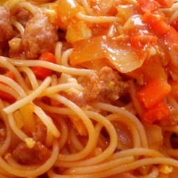 สปาเกตตี้ซอสไก่ (Spaghetti with Chicken Sauce)