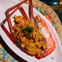 สปาเก็ตตี้กุ้งแม่น้ำ Thai river prawn