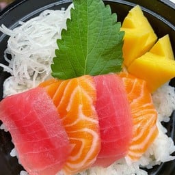 ข้าวหน้าแซลมอน+ทูน่า