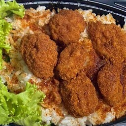 ข้าวนักเก็ตไก่บาร์บีคิว