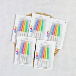 5 เทียนวันเกิดแบบสั้นทรงเกลียว คละสี
