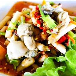 ตำไหลบัวหอยนางรม แซ่บอีหลี