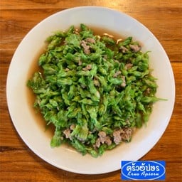 ผัดดอกขจรหมูสับ