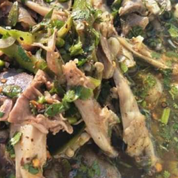 ยำจิ้นไก่ใส่หัวปลี(เนื้อไก่ฉีก)