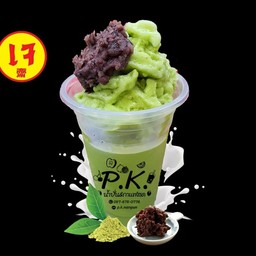 มัทฉะนมจมูกข้าวถั่วแดงญี่ปุ่นปั่นเจ