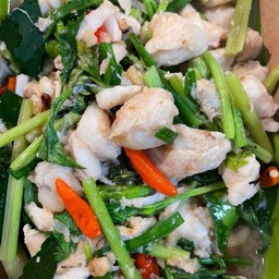 เนื้อปูผัดพริกขี้หนู