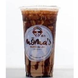 กาแฟเย็นลาเต้ซอสบราวน์ชูการ์