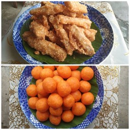 มันทอด + ไข่นกกระทาทอด