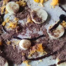 แป้งวนิลา กล้วยหอม + ฝอยทอง + ผงโอวัลติน