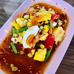 ตำข้าวโพดไข่เค็ม