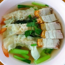 เกี๊ยวกุ้งหมูกรอบ(แห้งหรือน้ำ)