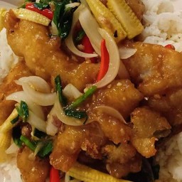 ผัดเต้าเจี้ยวใส่ขิง