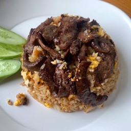 ข้าวผัดน้ำพริกนรกตับแดดเดียว