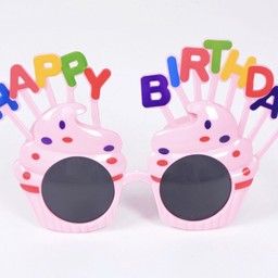เเว่นตา HBD สีชมพู