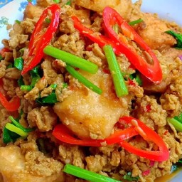 ข้าว..เต้าหู้ไข่ผัดผงกะหรี่