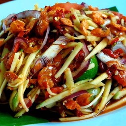 ตำมะม่วงปู-ปลาร้า