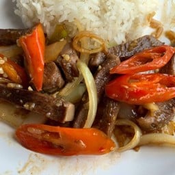 พริกสดลิ้นราดข้าว