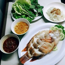 เมี่ยงปลาทับทิมนึ่ง