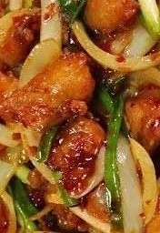 พริกเผาไก่ราดข้าว