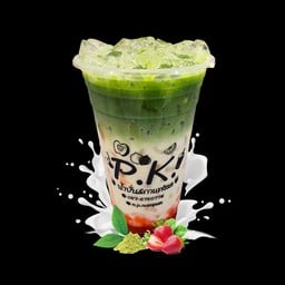 ชาเขียวนมสดสตรอเบอรี่