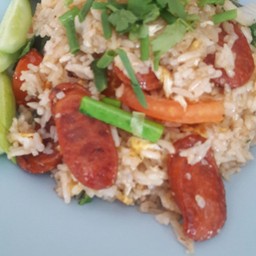 Fried Rice With Chinese Sausage