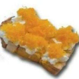 ขนมปังปิ้งวิปครีมฝอยทอง