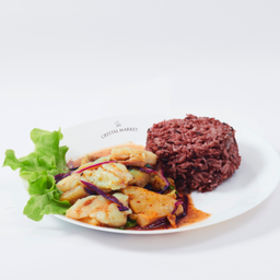 ข้าวยำปลาแซ่บ สูตรคลีน 350 kcal