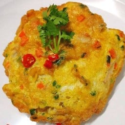 N&P ข้าวไข่เจียวยกเครื่อง ไข่กระทะ🍳กะเพราพริกแห้ง🌶