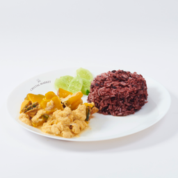 ข้าวฟักทองผัดไข่ สูตรคลีน 300 kcal