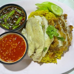 ข้าวหมกไก่ต้ม+ทอด