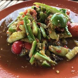 ตำเเตงปูปลาร้า