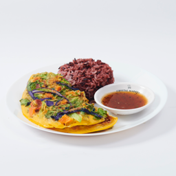 เมนูขายดี ข้าวไข่เจียวผักรวม 290 kcal