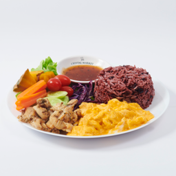 เมนูขายดี ข้าวไข่ข้นเพิ่มอกไก่ โคตรคลีน 540 Kcal